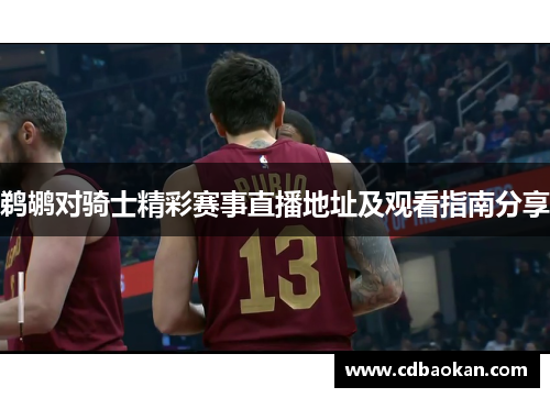 鹈鹕对骑士精彩赛事直播地址及观看指南分享